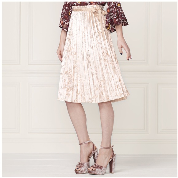 LC Lauren Conrad Dresses & Skirts - LC Lauren Conrad Runway Pleated Velvet Skirt New